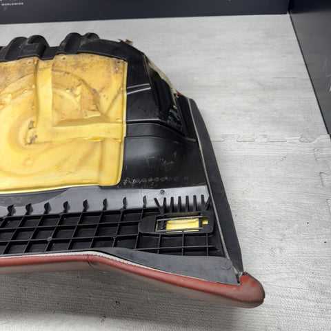 08-13 BMW E93 M3 Coupe Right Passenger Rear Seat Bottom Bench Fox Red Leather