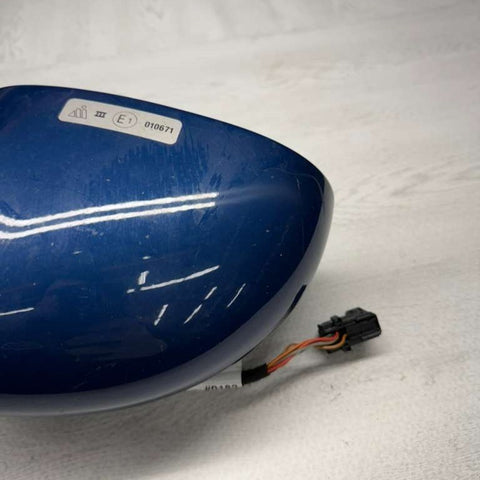 2001-2006 BMW M3 E46 Door Mirror Right Side View Topaz Blue OEM Used