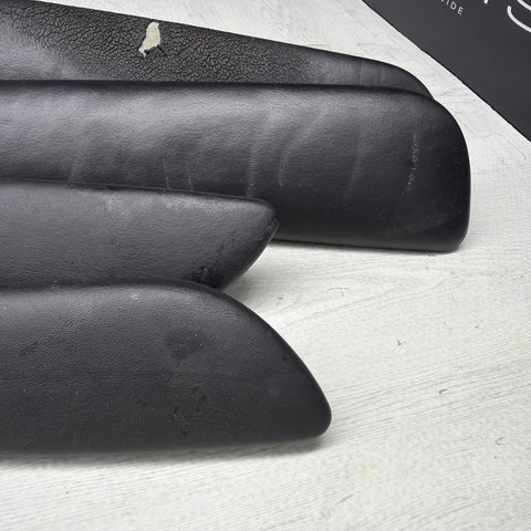 01-06 BMW E46 M3 Convertible Door Upper Arm Rest Armrest Pads Black *Notes*