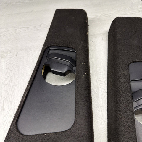 GENUINE BMW E46 B Pillar Trims Column Cover Pillars Pair Black *Peeling*