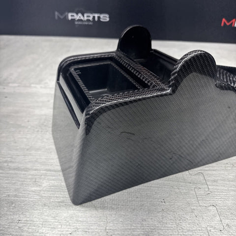 01-06 BMW E46 330 328 325 M3 COUPE BLACK CENTER CONSOLE COIN TRAY CARBON FIBER