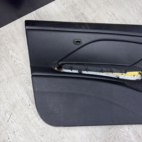 01-06 BMW E46 M3 FRONT DRIVER LEFT SIDE DOOR PANEL CARD BLACK OEM