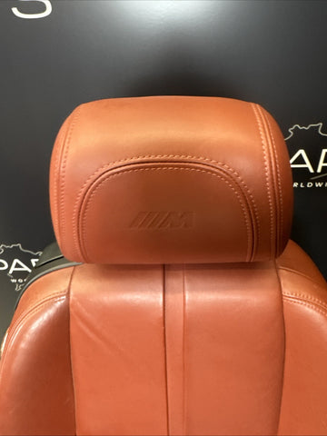 08-13 BMW E92 M3 Coupe Original Fox Red Interior Front Seats Pair *Notes*