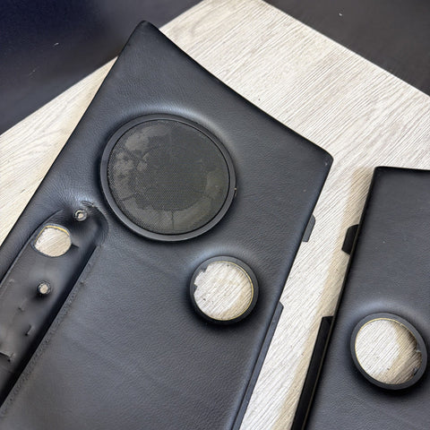 01-06 BMW E46 M3 Convertible Rear Left Right Door Cards Panels Covers Black