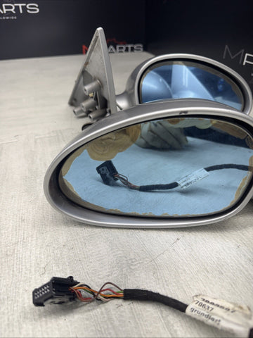 01-06 BMW E46 M3 Side View Door Mirrors Pair Titanium Silver *Notes*