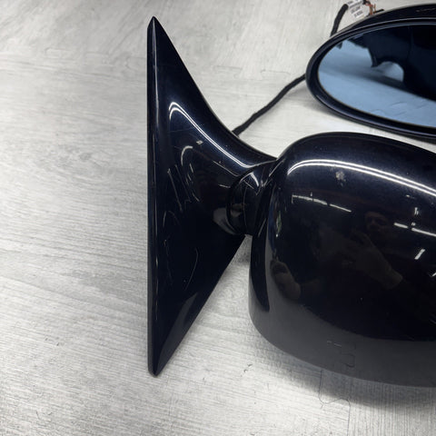 01-06 BMW E46 M3 Side View Door Mirrors Pair Carbon Black