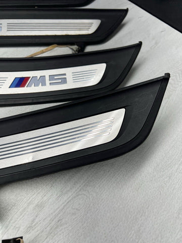 18-23 OEM BMW F90 M5 Door Sills Illuminated Covers Trims Scuff Plates SET