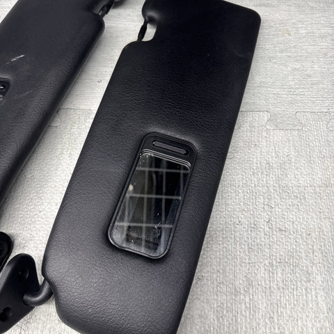 01-06 BMW E46 M3 Convertible Left Right Sunvisors Sun Visors Black Pair *NOTES*