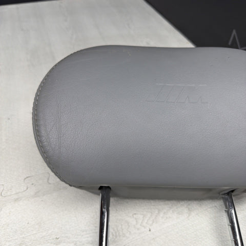 BMW E46 M3 01-06 Front Seat Headrest Head Rest Gray OEM
