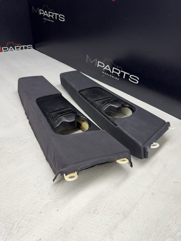 BMW 01-06 E46 Coupe B Pillar Pillars Trims Column Covers Pair Black