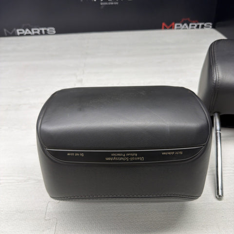2001-2006 BMW E46 M3 Convertible Black Rear Headrests Head Rests Pair 64k Miles