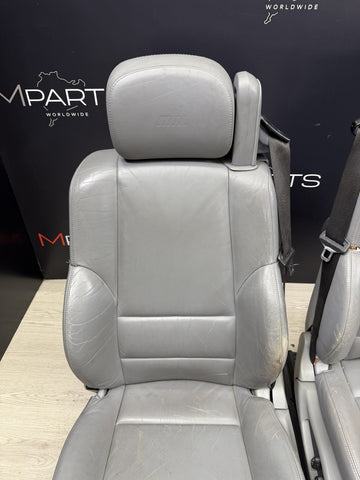 01-06 BMW E46 M3 Convertible Interior Front Heated Seats Gray Grey *Notes*