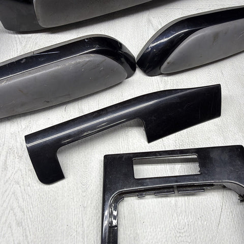 01-06 BMW E46 M3 Convertible Interior Armrests Trim Set Piano Black *Notes*