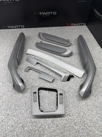 01-06 BMW E46 M3 Coupe Interior Armrests Trim Set Brushed Aluminum *4 Tabs