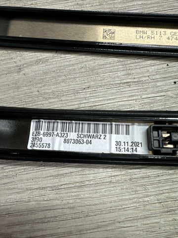 21-24 BMW G82 M4 COUPE OUTER GLOSS BLACK ROOF RAILS GUTTER TRIMS 8073063 8073064