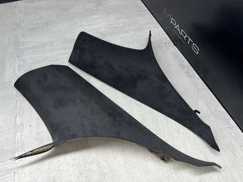 04-10 BMW E63 645 650 M6 Coupe Rear C Pillars Trims Covers Set Alcantara OEM