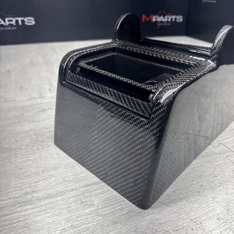 01-06 BMW E46 330 328 325 M3 COUPE BLACK CENTER CONSOLE COIN TRAY CARBON FIBER