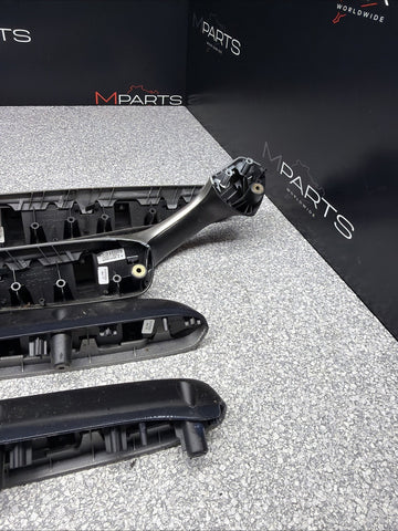 01-06 BMW E46 M3 Custom Painted Black Door Trim Armrests Front Rear Coupe