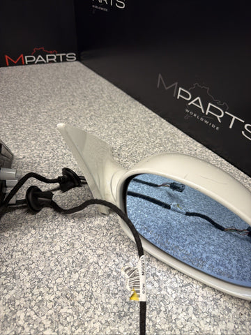 01-06 BMW E46 M3 Side View Door Mirrors Pair Alpine White *Notes*