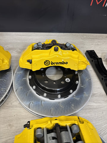01-06 BMW E46 M3 BREMBO Big Brake Kit Yellow Calipers Rotors Set NEW Plug Play