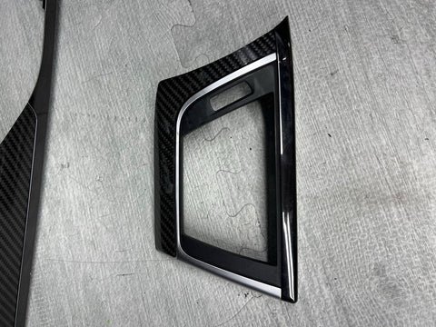 15-20 BMW F80 M3 F82 M4 Carbon Fiber Interior Console Vent Trim Set OEM