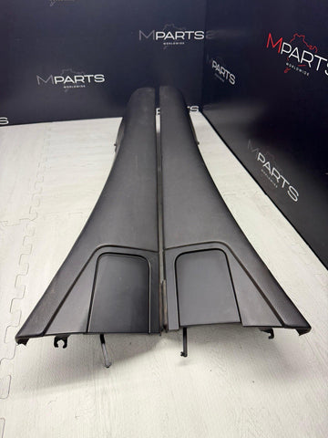 BMW 01-06 E46 325 330 M3 OEM Convertible Rear Top Lateral Trims Panels Black