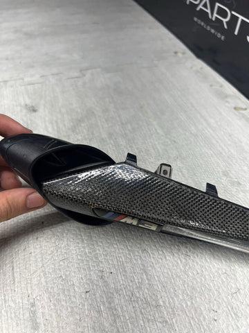 08-13 BMW E92 E93 M3 Front Fender Grille Left Driver Side Marker Light Carbon