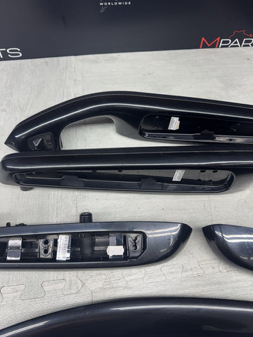 01-06 BMW E46 M3 Coupe Interior Armrests Trim Set Piano Black*Notes*