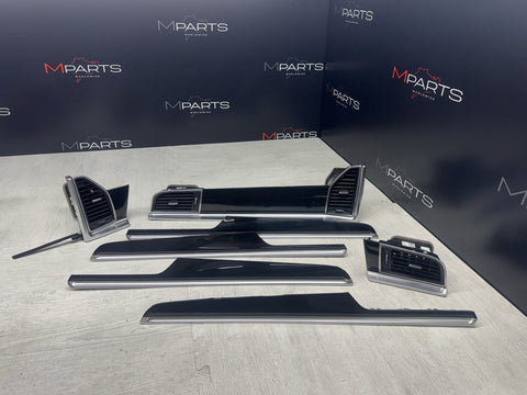 Porsche Macan 2018 BLACK PIANO Dash Dashboard Door Molding Panel Trim Set