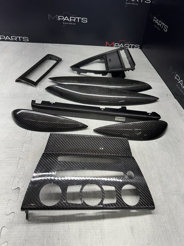 06-07 OEM BMW E63 E64 M6 Front Rear Door Dash Center Console Carbon Trim *Notes*