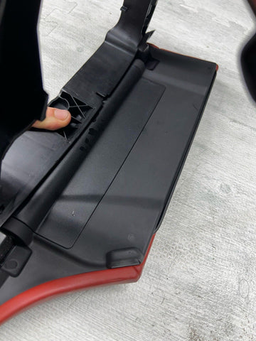 13-16 BMW F10 M5 FRONT CENTER CONSOLE ARMREST MERINO RED / SAKHIR ORANGE LEATHER