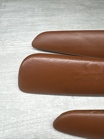 01-06 BMW E46 M3 Convertible Door Upper Arm Rest Armrest Pads Cinnamon *Damaged*