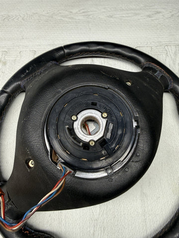 1996 - 2002 BMW E36 Z3 M M3 Leather Steering Wheel Black 3 Spoke 32342229487 OEM