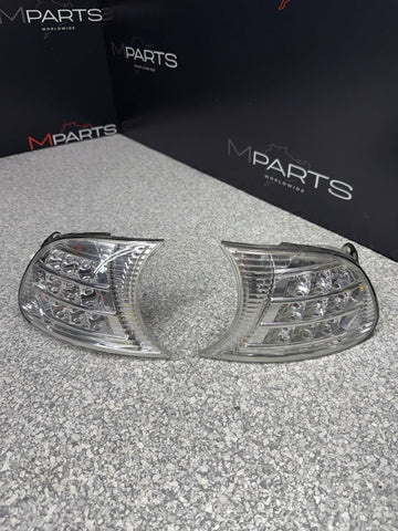 DEPO Amber LED M3 Screw-On Clear Corner Signal Lights 2002-2006 BMW E46 M3