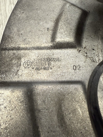 BMW 13-16 F10 M5 REAR RIGHT KNUCKLE HUB SPINDLE + ROTOR + CALIPER 34212284434