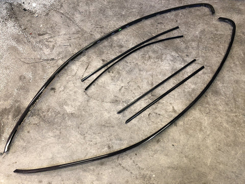 (PICK UP ONLY) 06-10 BMW E63 M6 Coupe Roof Top Window Gutter Trims Gloss Black