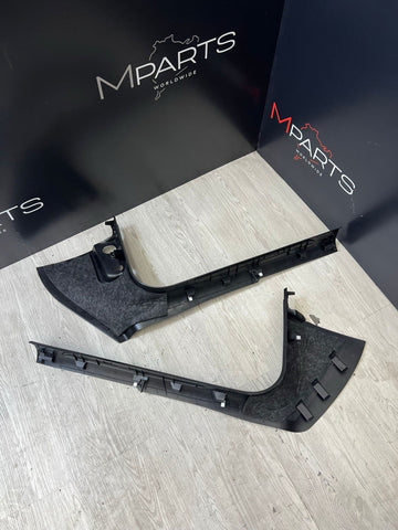 15-18 Porsche Macan Front Door Sills Scuff Plates Trims Covers Black