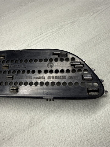 01-06 BMW E46 M3 Right Passenger Fender Vent Grille Grill Chrome OEM No Emblem