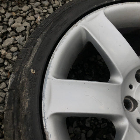 04-14 BMW 3 Series OEM Silver 17x8 7 Tapered Spoke Wheel