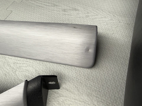 01-06 BMW E46 M3 Convertible Interior Armrests Trim Set Brushed Aluminum *Notes*