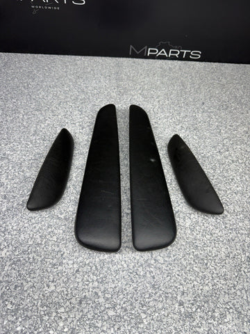01-06 BMW E46 M3 Convertible Door Upper Arm Rest Armrest Pads Black
