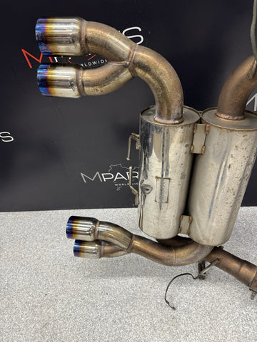 MEGAN EXHAUST AXLE BACK QUAD BLUE TI BURNT TIP 08-13 BMW E92 E93 M3