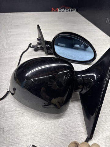 01-06 BMW E46 M3 Side View Door Mirrors Pair Painted Jet Black *Notes*