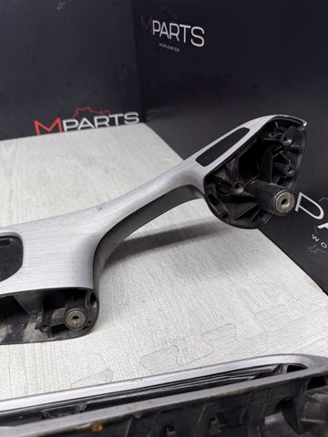 01-06 BMW E46 M3 Brushed Aluminum/Black Door Trim Armrests Front Rear *Notes*
