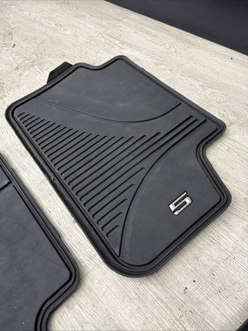 BMW 17-23 G30 530i 540i ALL WEATHER RUBBER FLOOR MAT SET X4 OEM INCOMPLETE