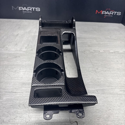 01-06 BMW E46 330 328 325 M3 COUPE BLACK CENTER CONSOLE COIN TRAY CARBON FIBER