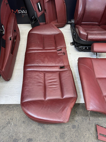 06-10 BMW E60 M5 Interior Front Seats Panels Cards Complete Red Indianapolis