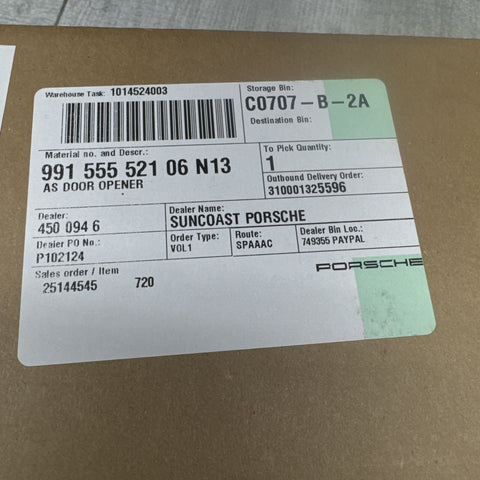 Porsche 991.1 GT3RS GT4 Door Pull Assemblies Left Right Straps Red