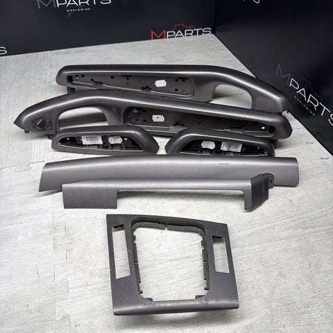01-06 BMW E46 M3 Convertible Interior Armrests Trim Set Titan Shadow (7)