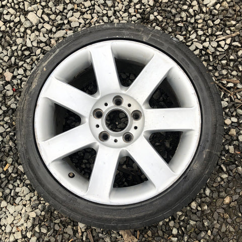 04-14 BMW 3 Series OEM Silver 17x8 7 Tapered Spoke Wheel